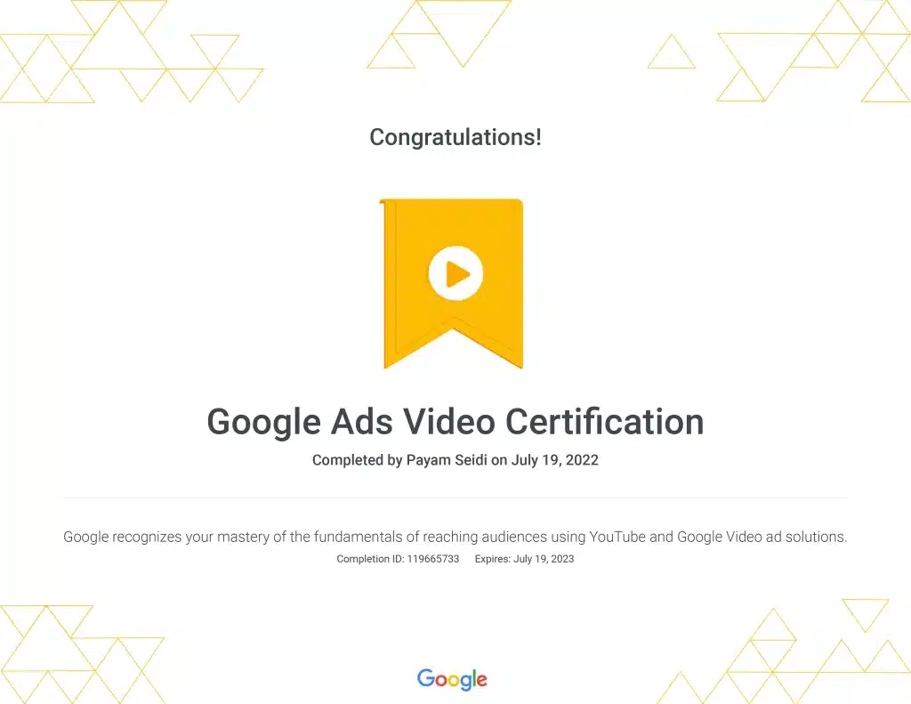 Google Ads Video Certification _ Google