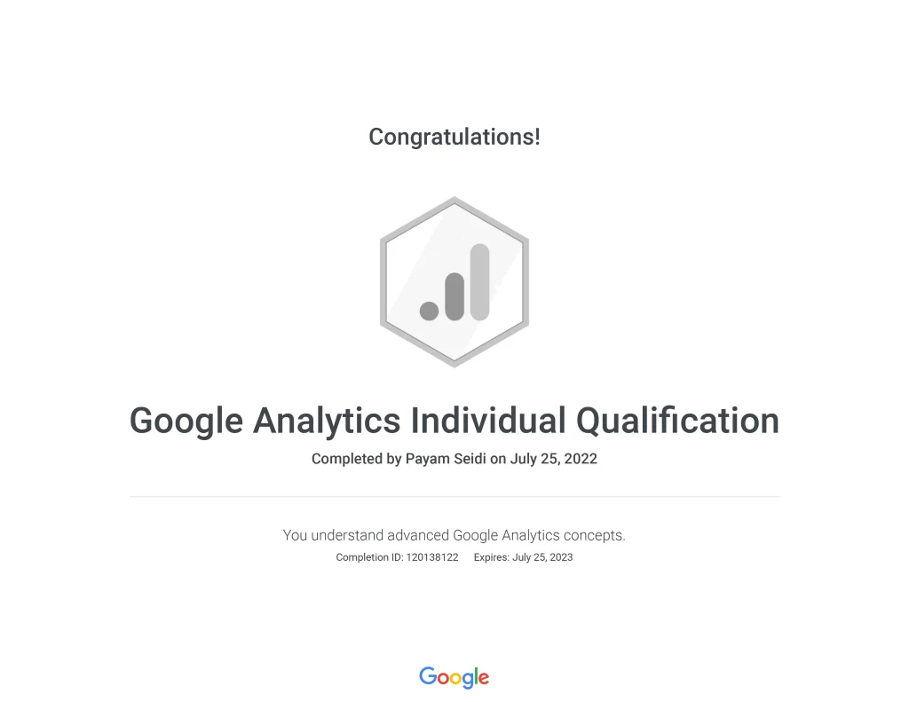Google Analytics Individual Qualification _ Google