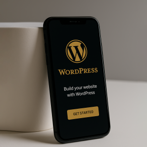 WordPress Starter Website mockup shown on a Microsoft Surface — custom-designed by Payam Seidi.